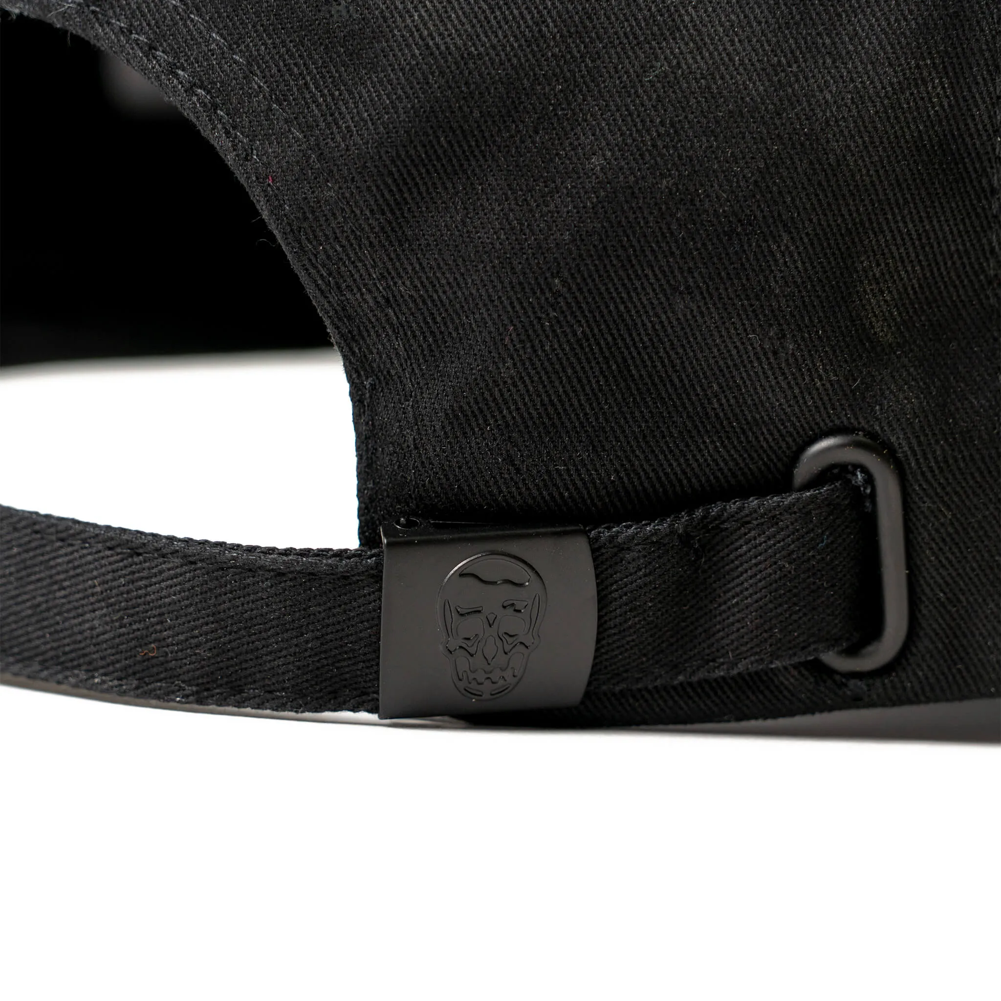 5-Panel Skull Hat - Black/Burgundy