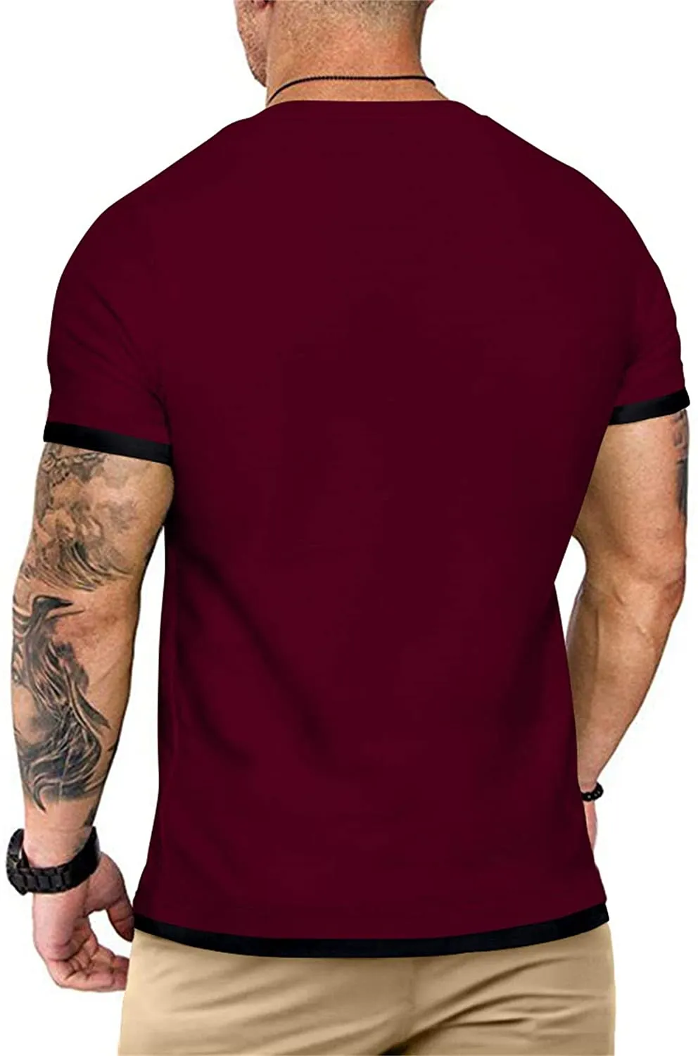 Aiyino Men's S-5XL Short Sleeve Athletic T-Shirt Classic Top Casual Workout Sports Summer Shirts