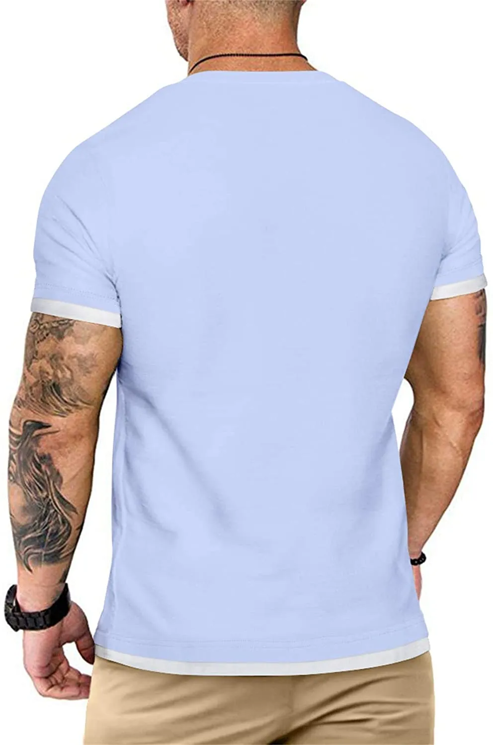 Aiyino Men's S-5XL Short Sleeve Athletic T-Shirt Classic Top Casual Workout Sports Summer Shirts