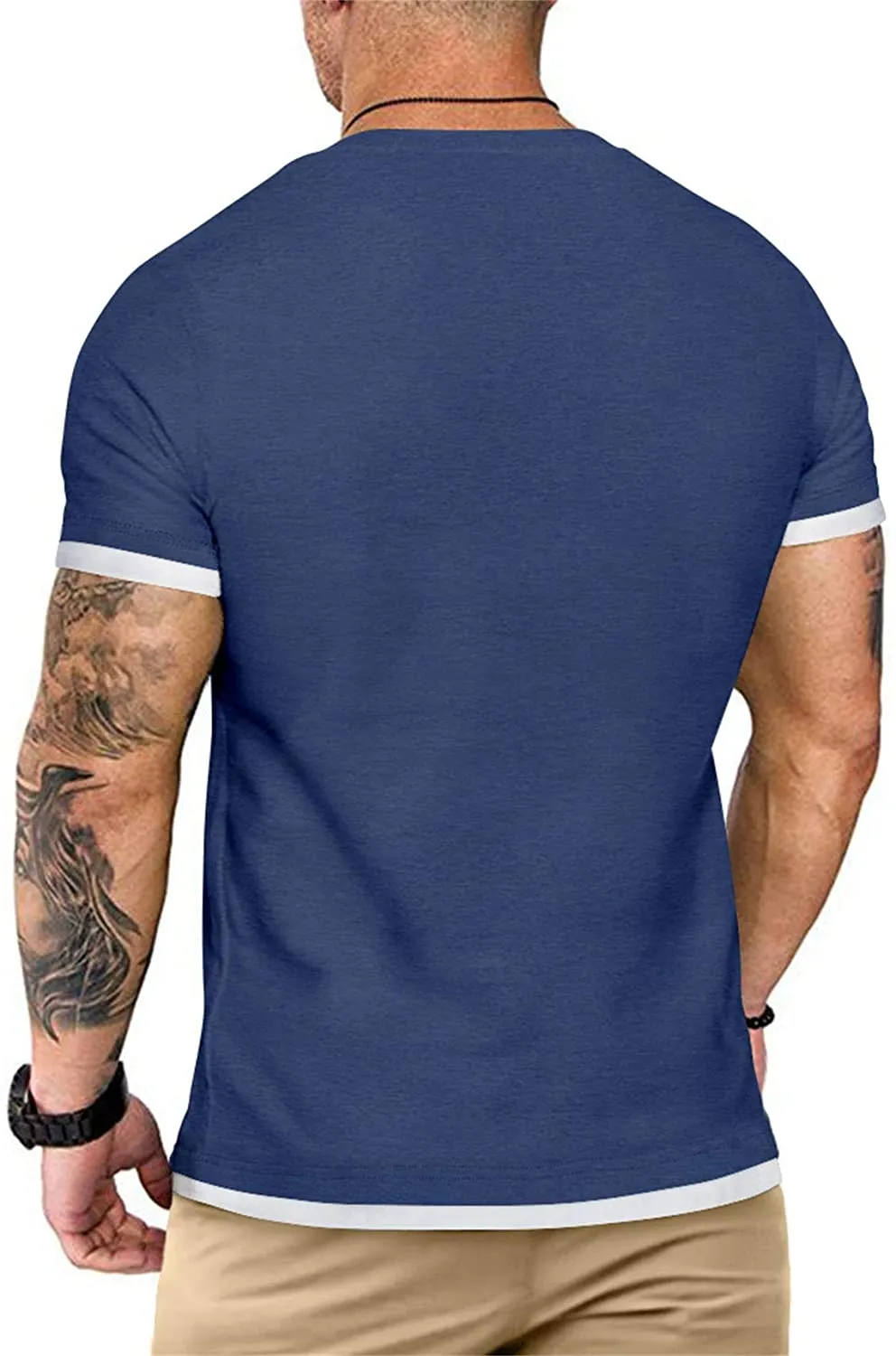 Aiyino Men's S-5XL Short Sleeve Athletic T-Shirt Classic Top Casual Workout Sports Summer Shirts