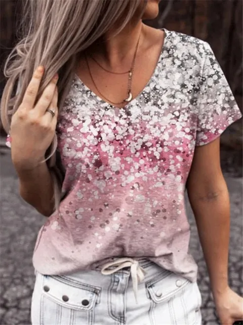 Amy Fashion - Casual Short Sleeve Women T-Shirts