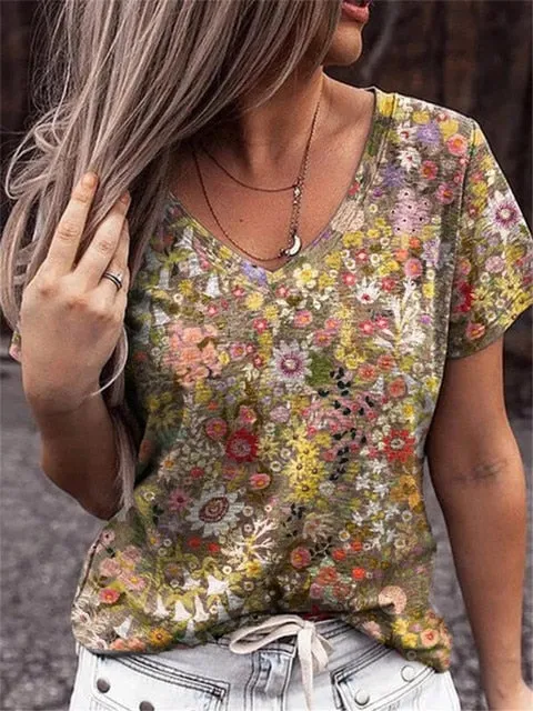 Amy Fashion - Casual Short Sleeve Women T-Shirts