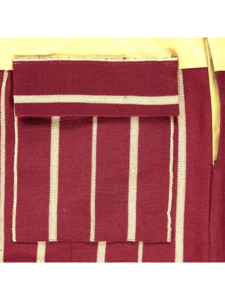 Aso-Oke Cropped Trousers - Red