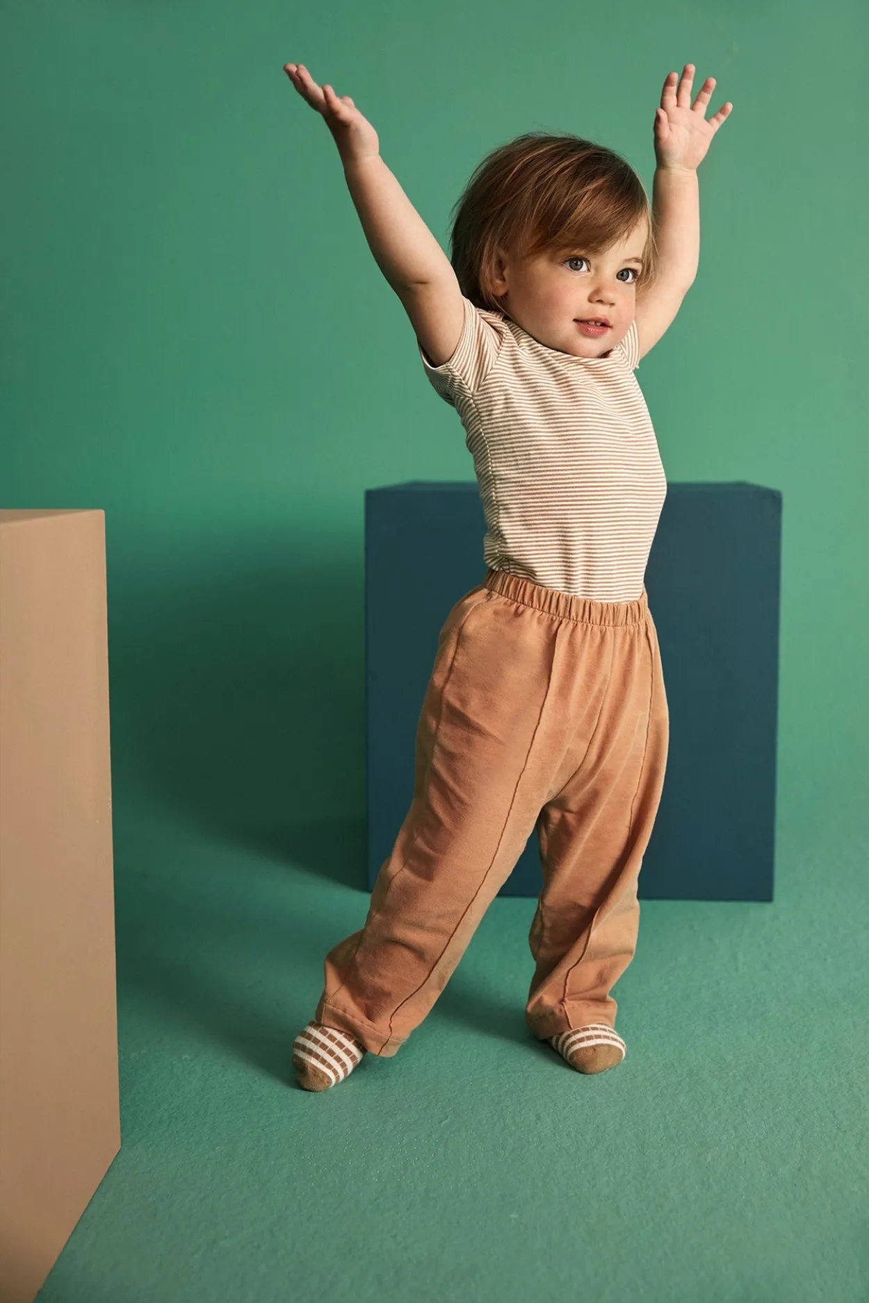 Baby Front Seam Joggers | Grey Melange