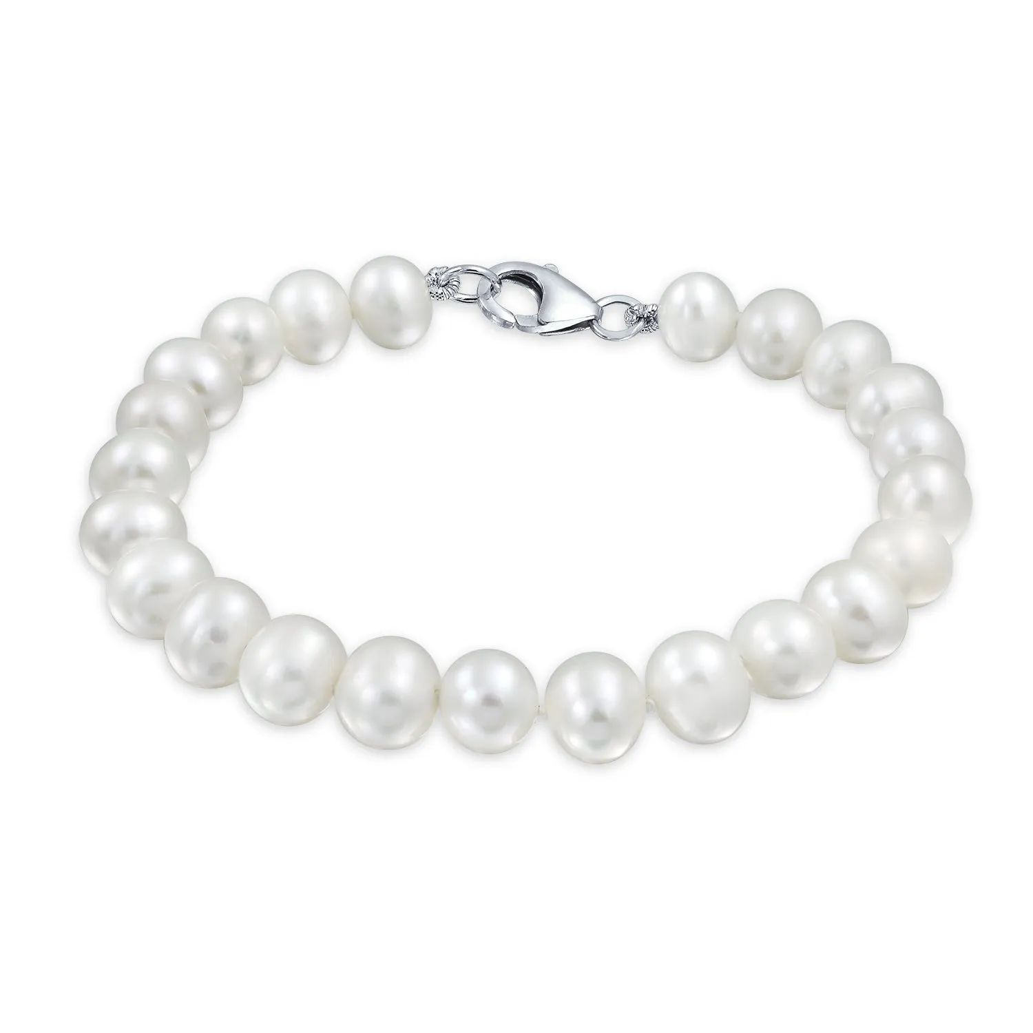 Black White Freshwater Pearl Strand Necklace Bracelet Earrings Set