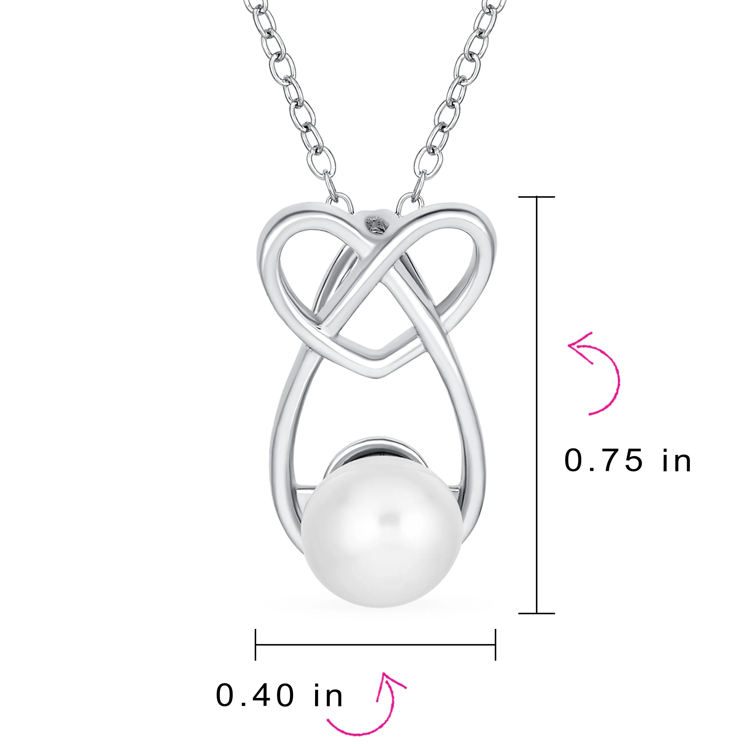 Bridal Set Freshwater Pearl Pendant Necklace Stud Earrings .925 Silver