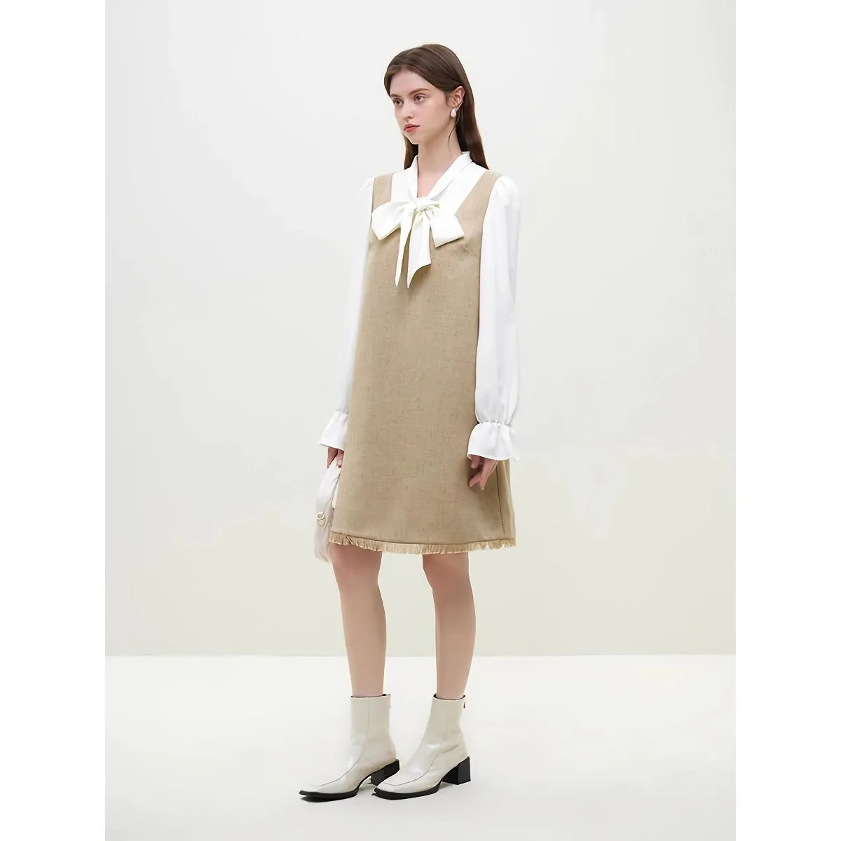 Chic French Style Fake Two-Piece Dress