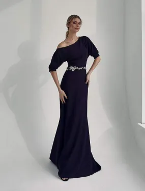 Crest Black Evening Dress