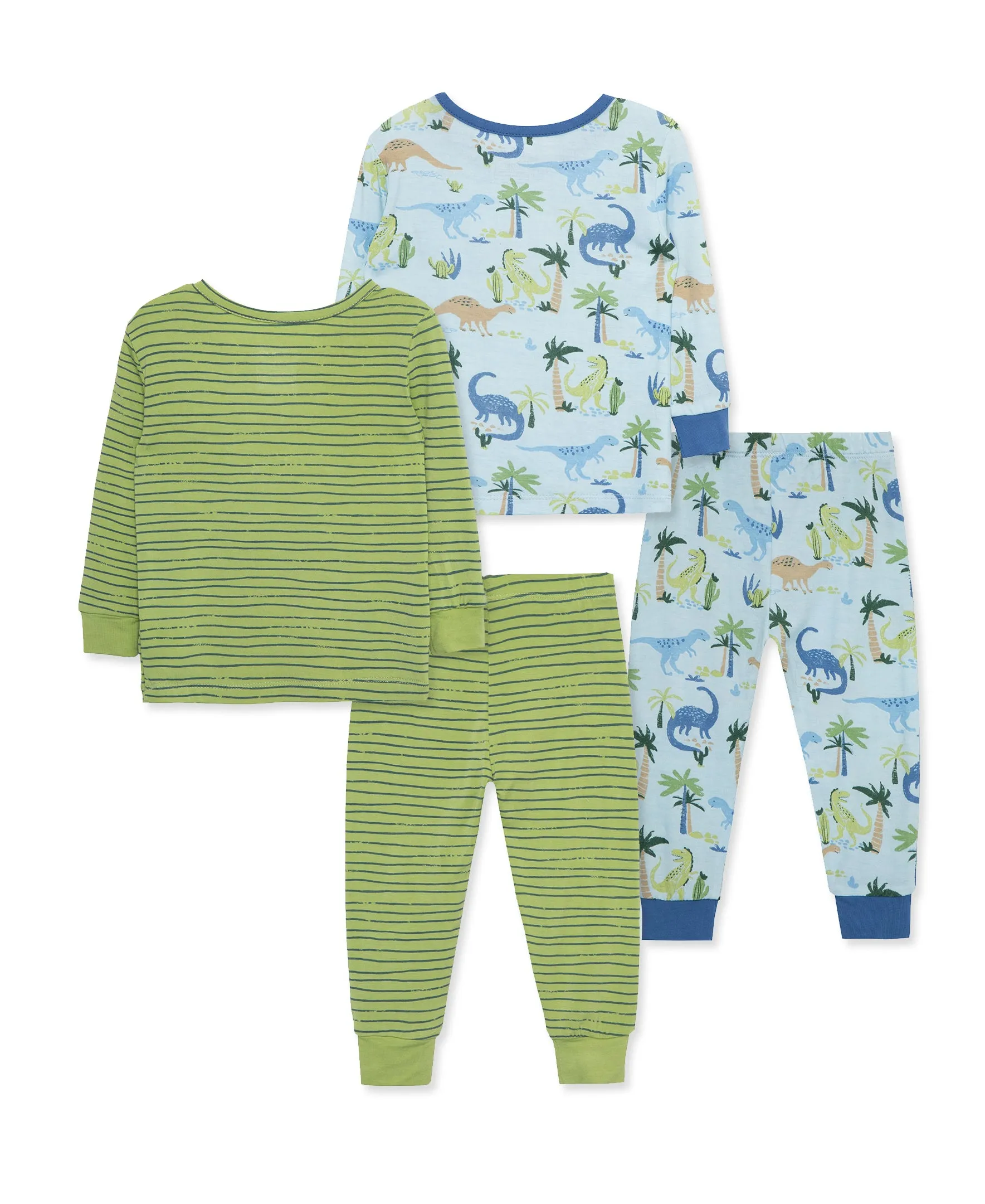 Dino 4-Piece Bamboo Pajama Set (2T-4T)