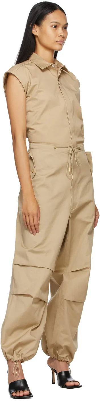 Dion Lee Tan Cotton Parachute Trousers