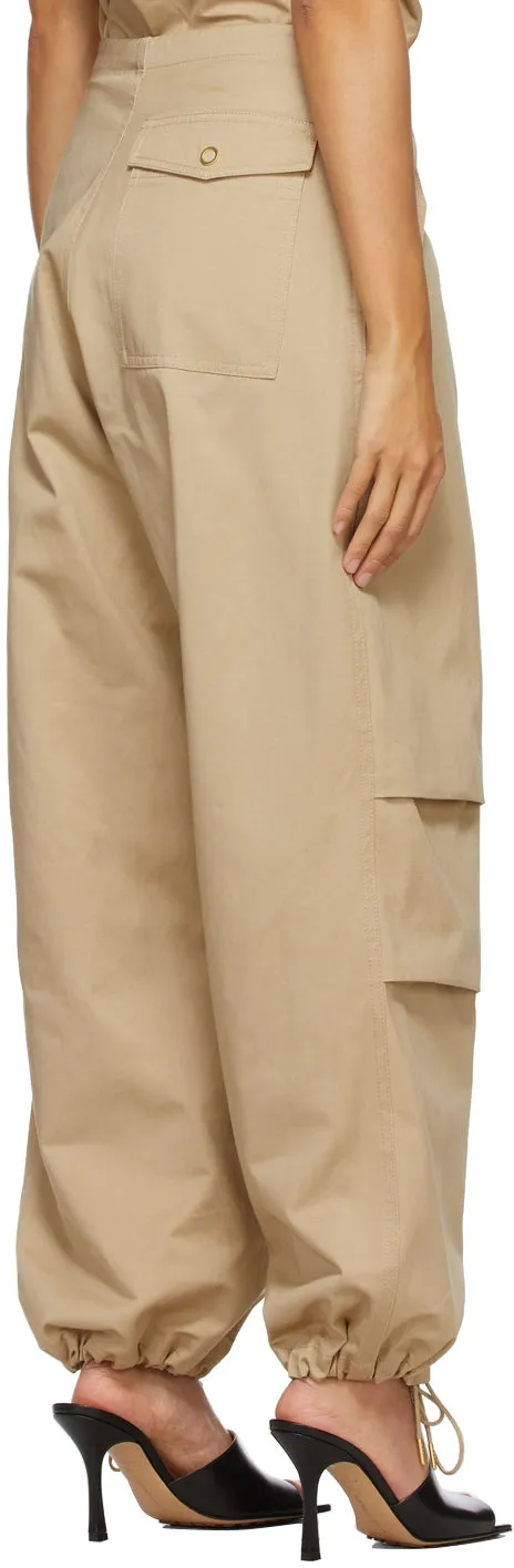 Dion Lee Tan Cotton Parachute Trousers