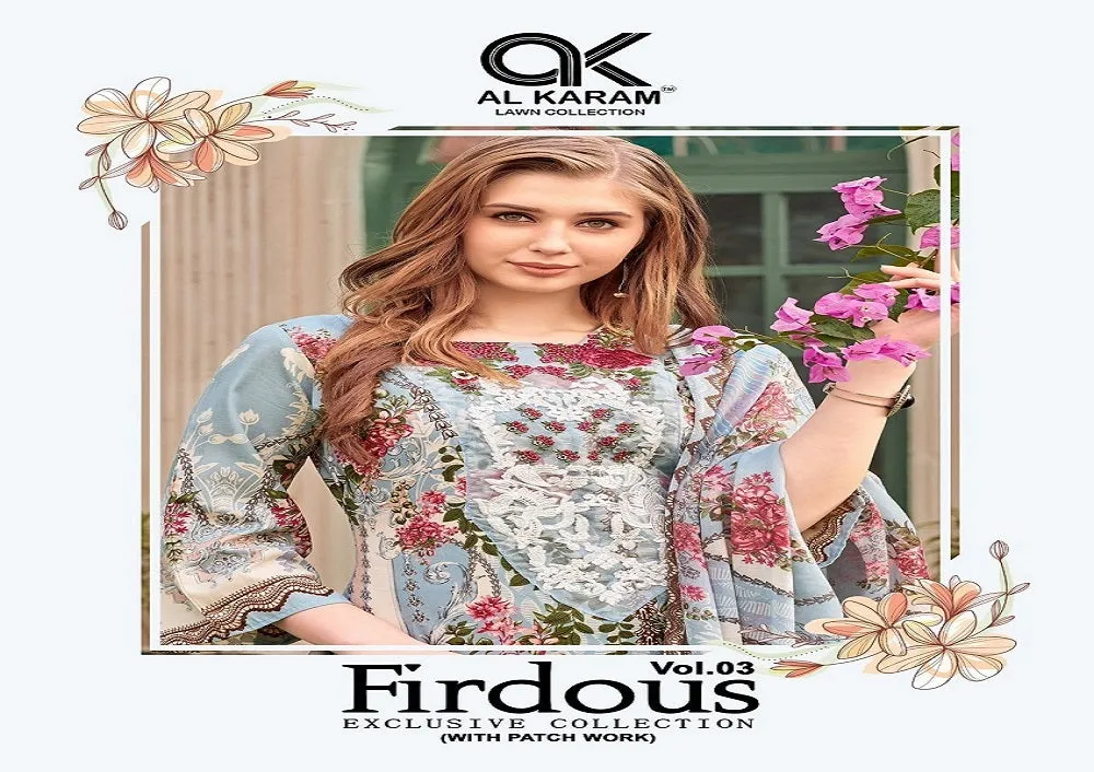 Firdous Vol 3 Al Karam Karachi Salwar Suits (485x10)