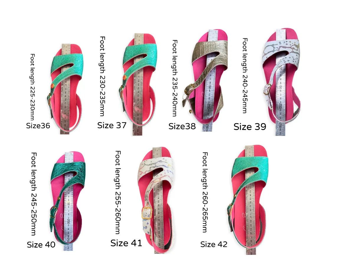 Je T'aime - Fuchsia Crack flat cork sandal