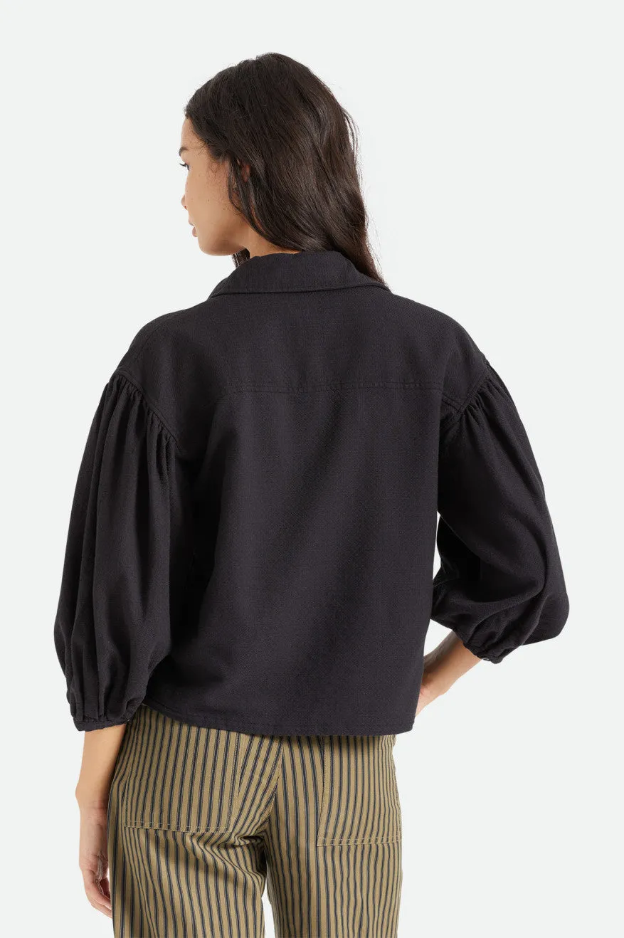 Kane Half Sleeve Woven - Black