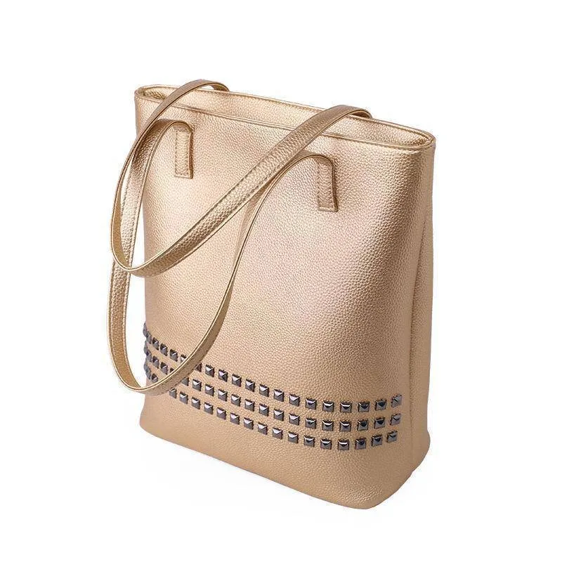 Large Rivet tote Women Shoulder Bag, Messenger Bag