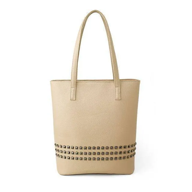 Large Rivet tote Women Shoulder Bag, Messenger Bag