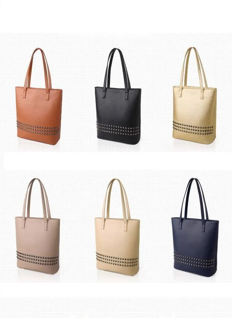 Large Rivet tote Women Shoulder Bag, Messenger Bag