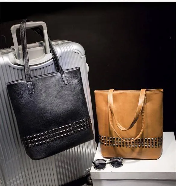 Large Rivet tote Women Shoulder Bag, Messenger Bag