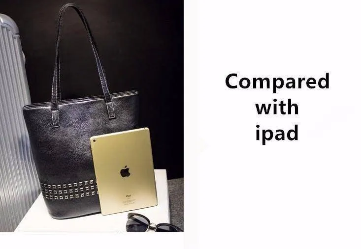 Large Rivet tote Women Shoulder Bag, Messenger Bag