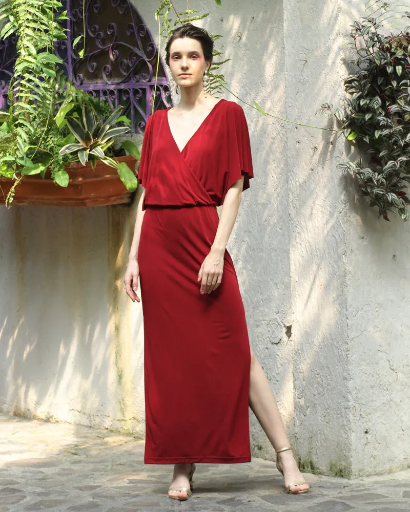Loveleen V-Neck Jersey Maxi Dress