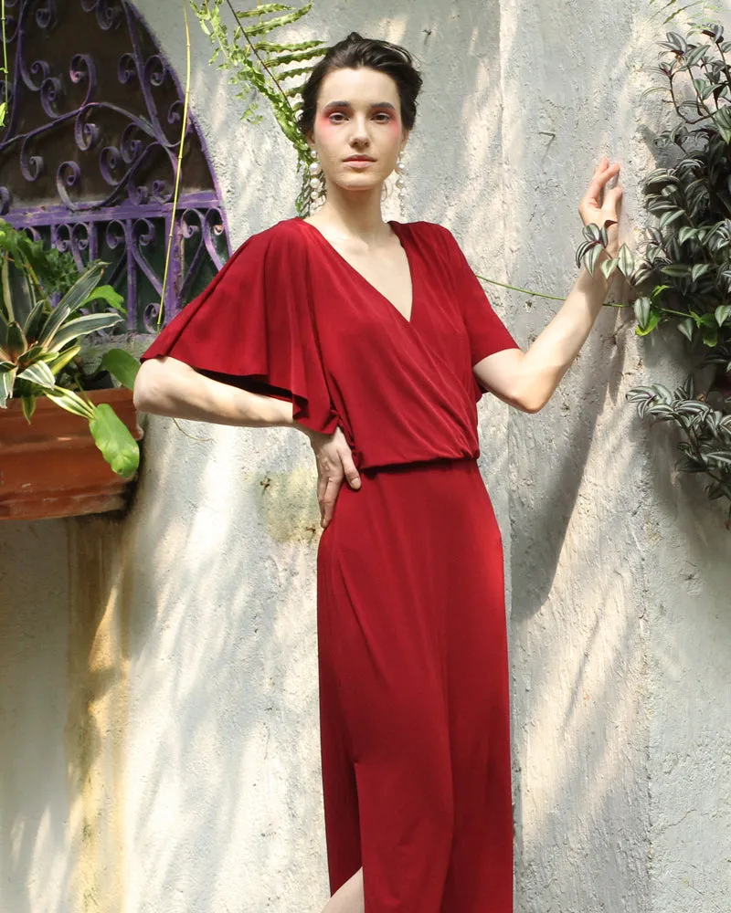 Loveleen V-Neck Jersey Maxi Dress