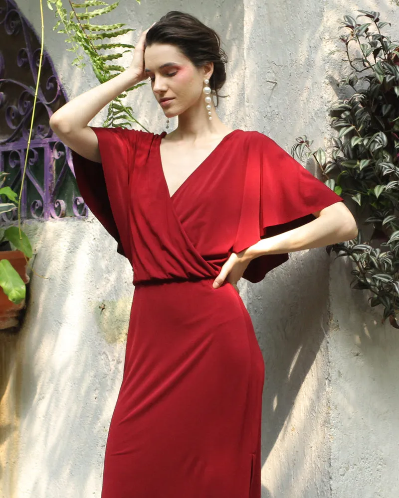 Loveleen V-Neck Jersey Maxi Dress