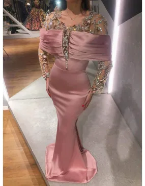 Luxury Evening Dress Blush