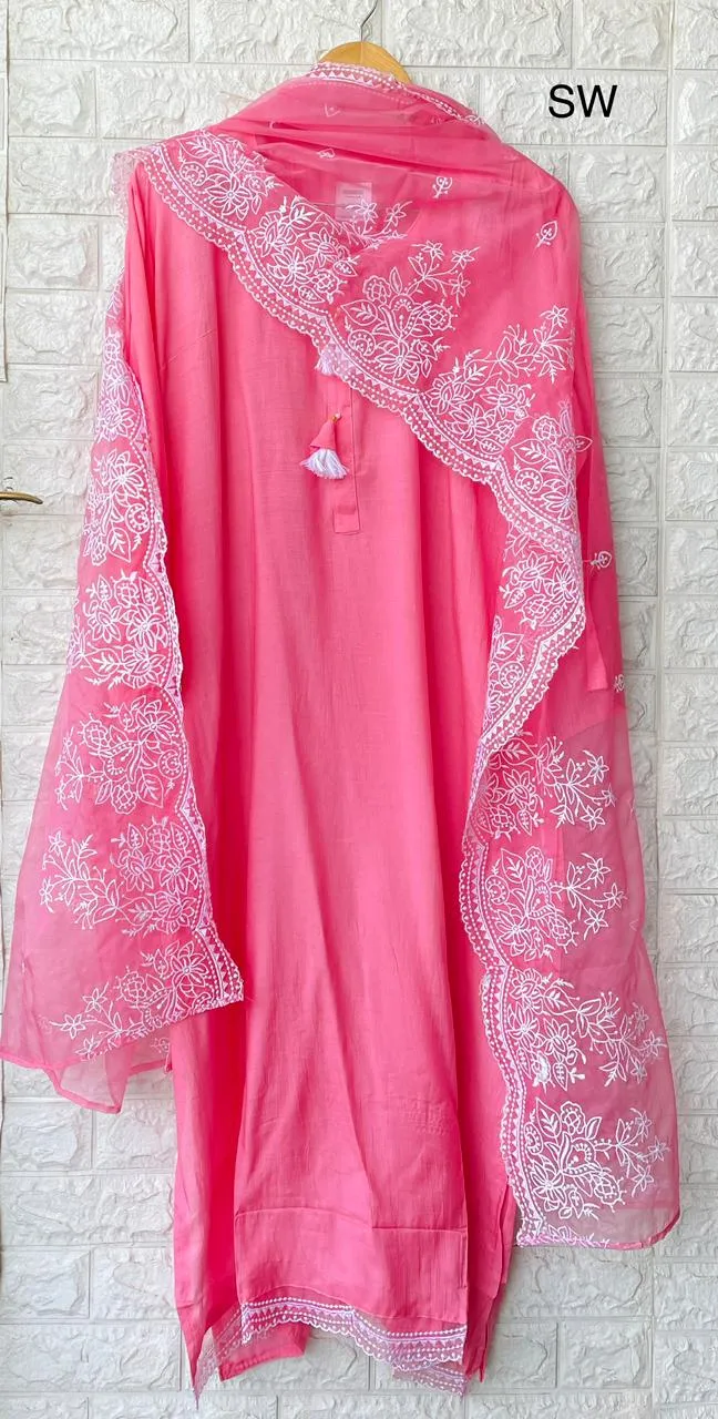 Muslin Semi stitched dress