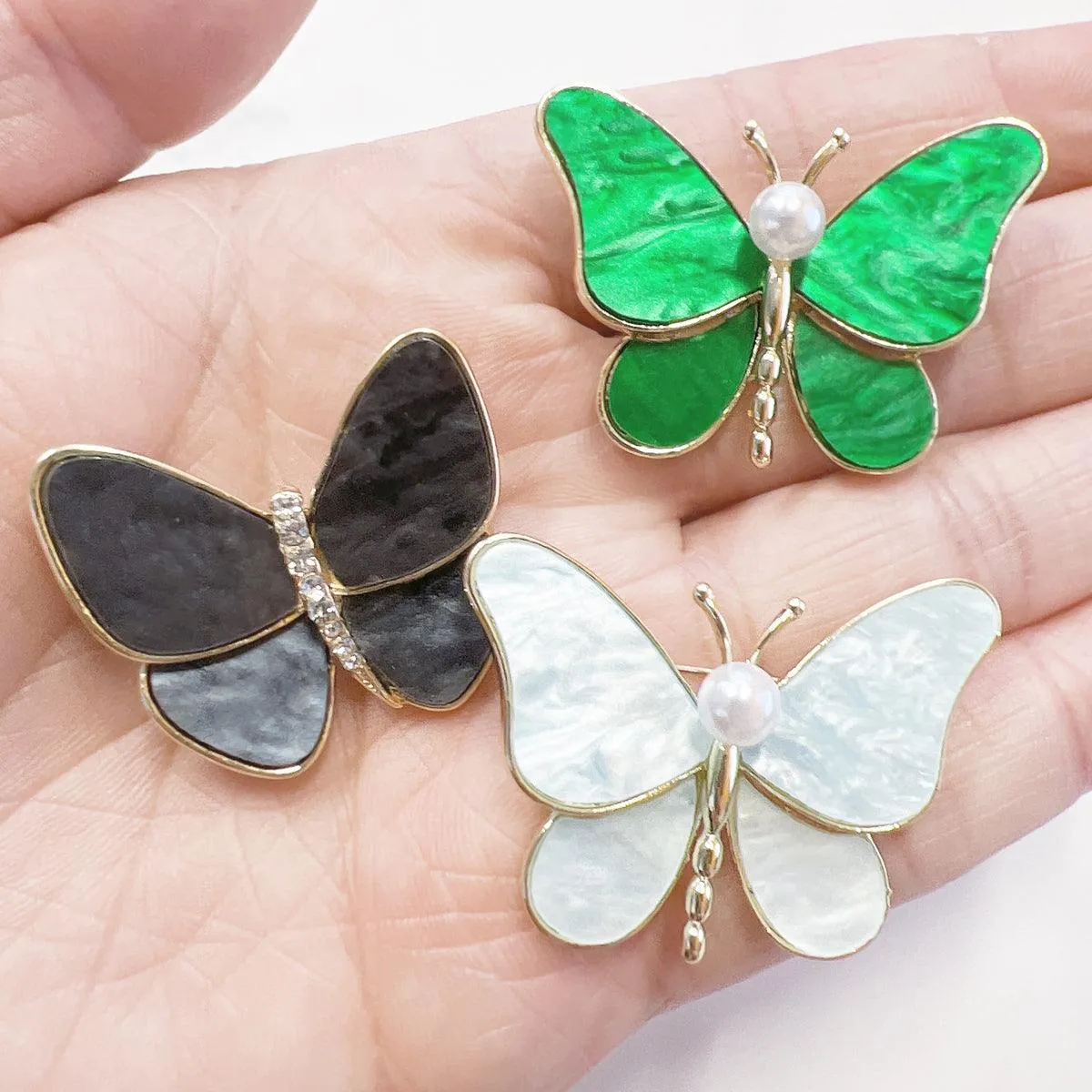 Pack of 3 Fashion Elegant Pin Accessory Butterfly Brooch Pin