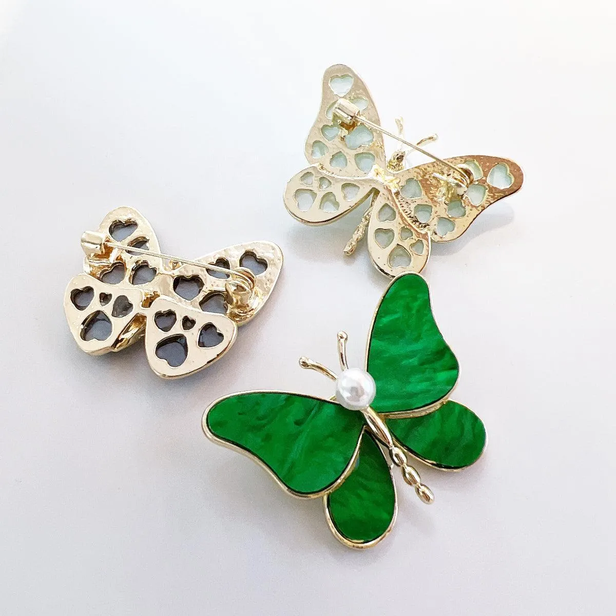 Pack of 3 Fashion Elegant Pin Accessory Butterfly Brooch Pin