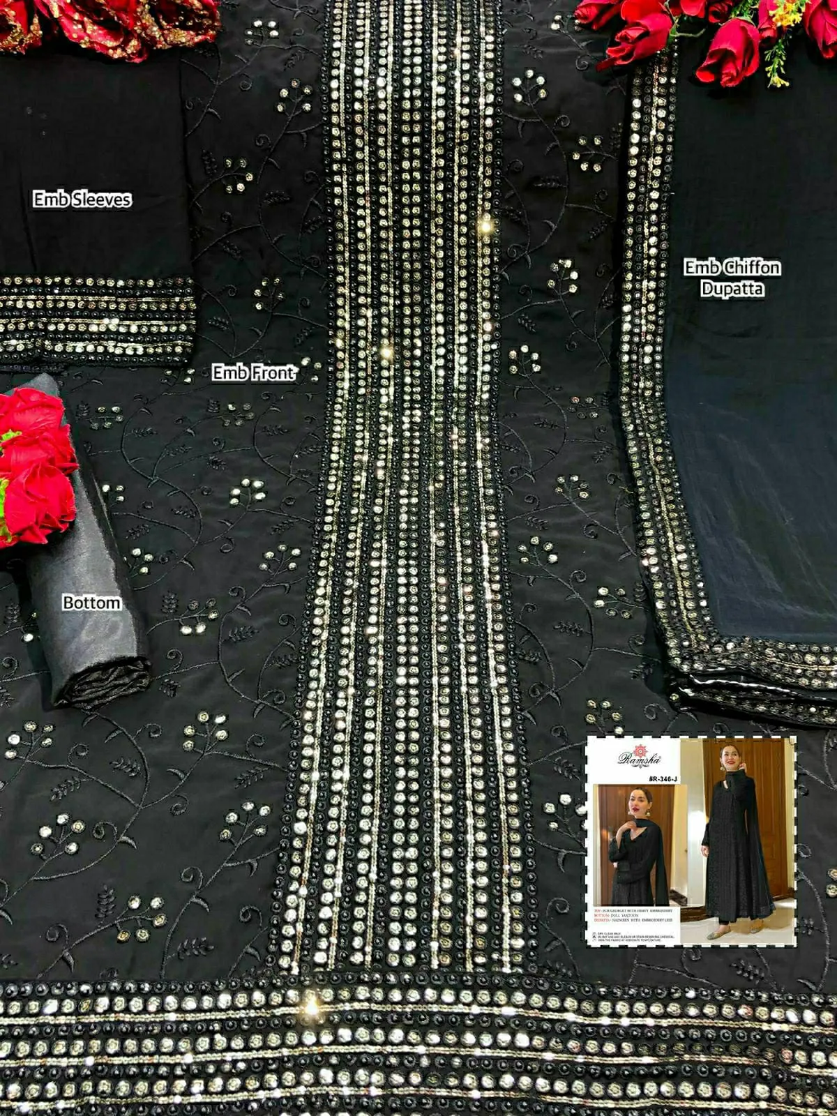 Party Wear Designer Pakistani Suite RAMSHA R-346
