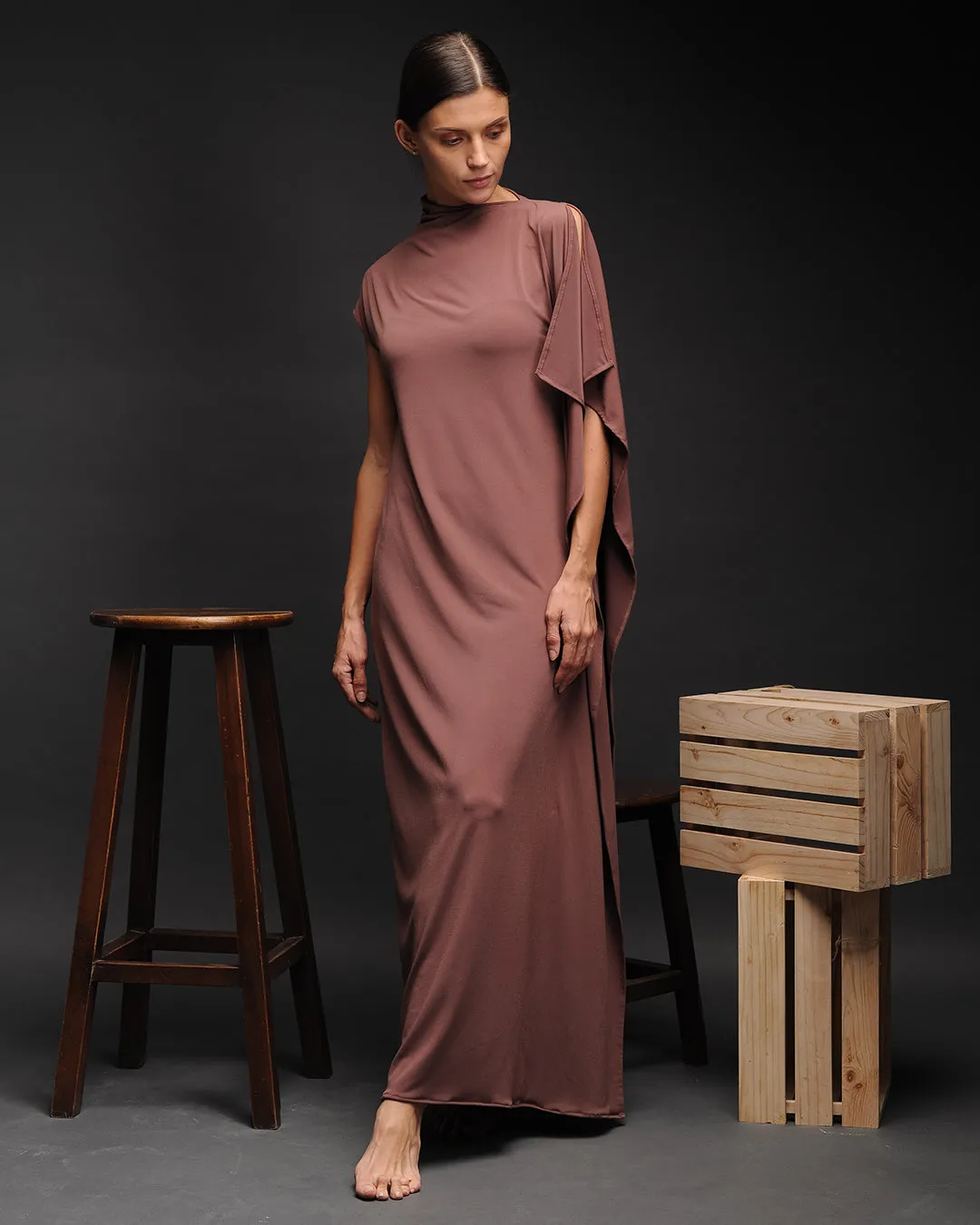 Pia Asymmetric Maxi Dress