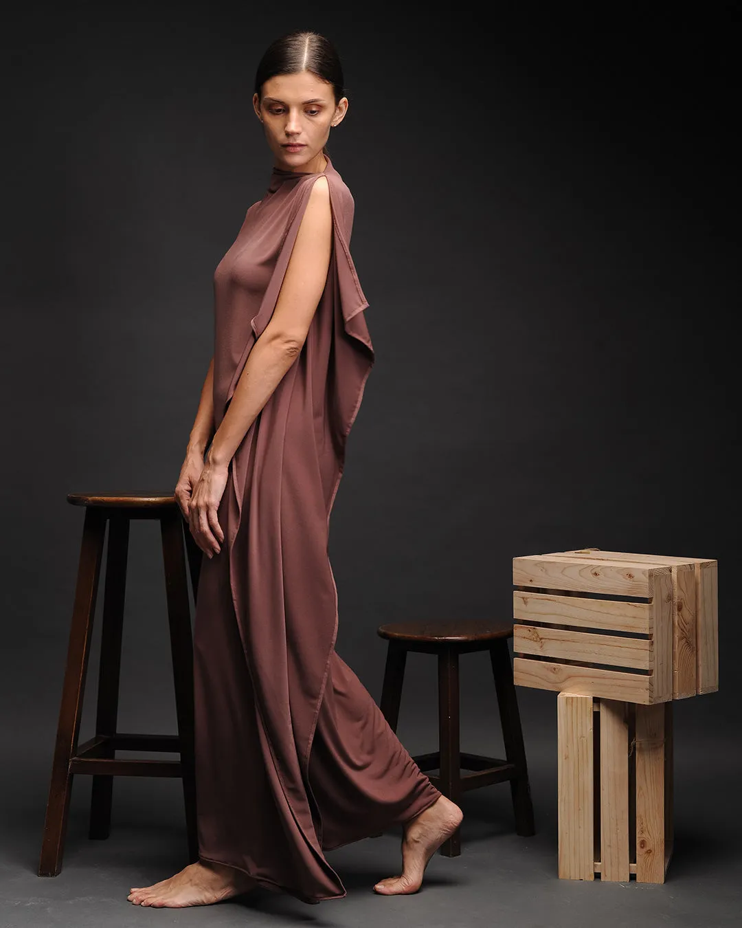 Pia Asymmetric Maxi Dress