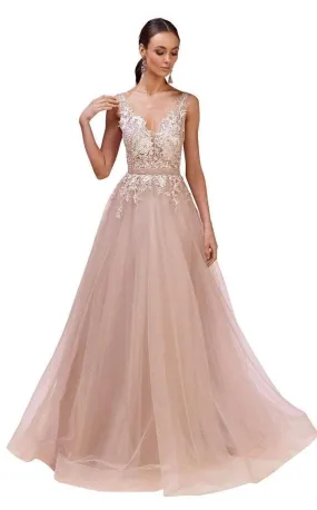 Pink dotted Evening Dress