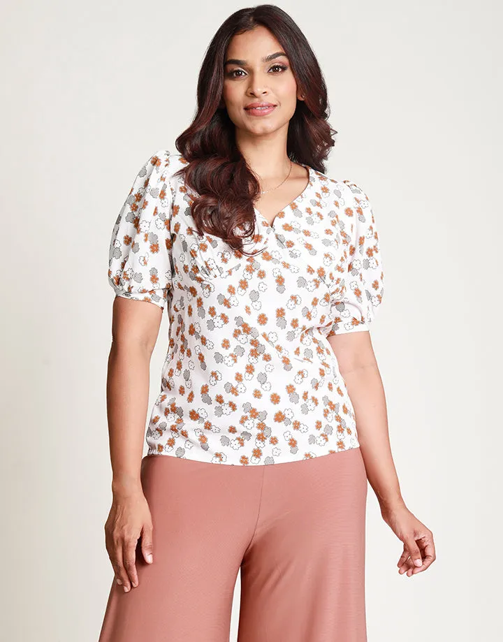 Printed Empire Waist Top