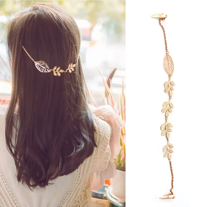 Rhinestone Leaf Headband
