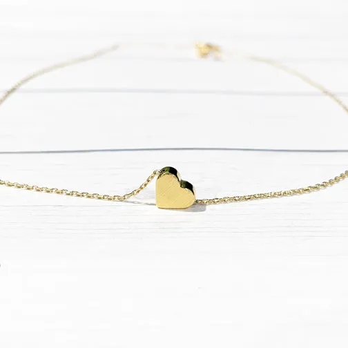 Solitary Heart Necklace (ROSE GOLD, GOLD OR SILVER)
