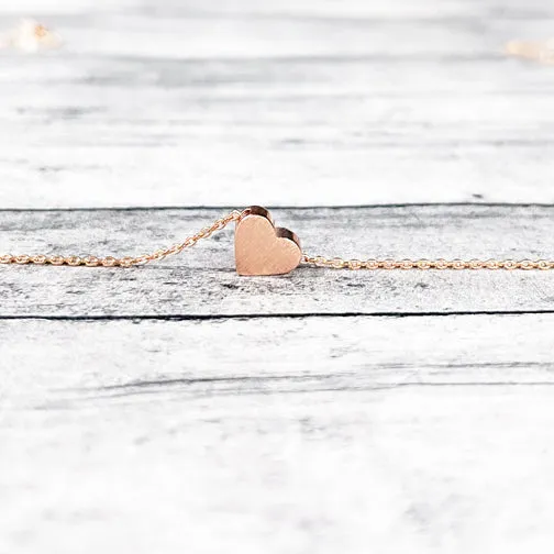 Solitary Heart Necklace (ROSE GOLD, GOLD OR SILVER)