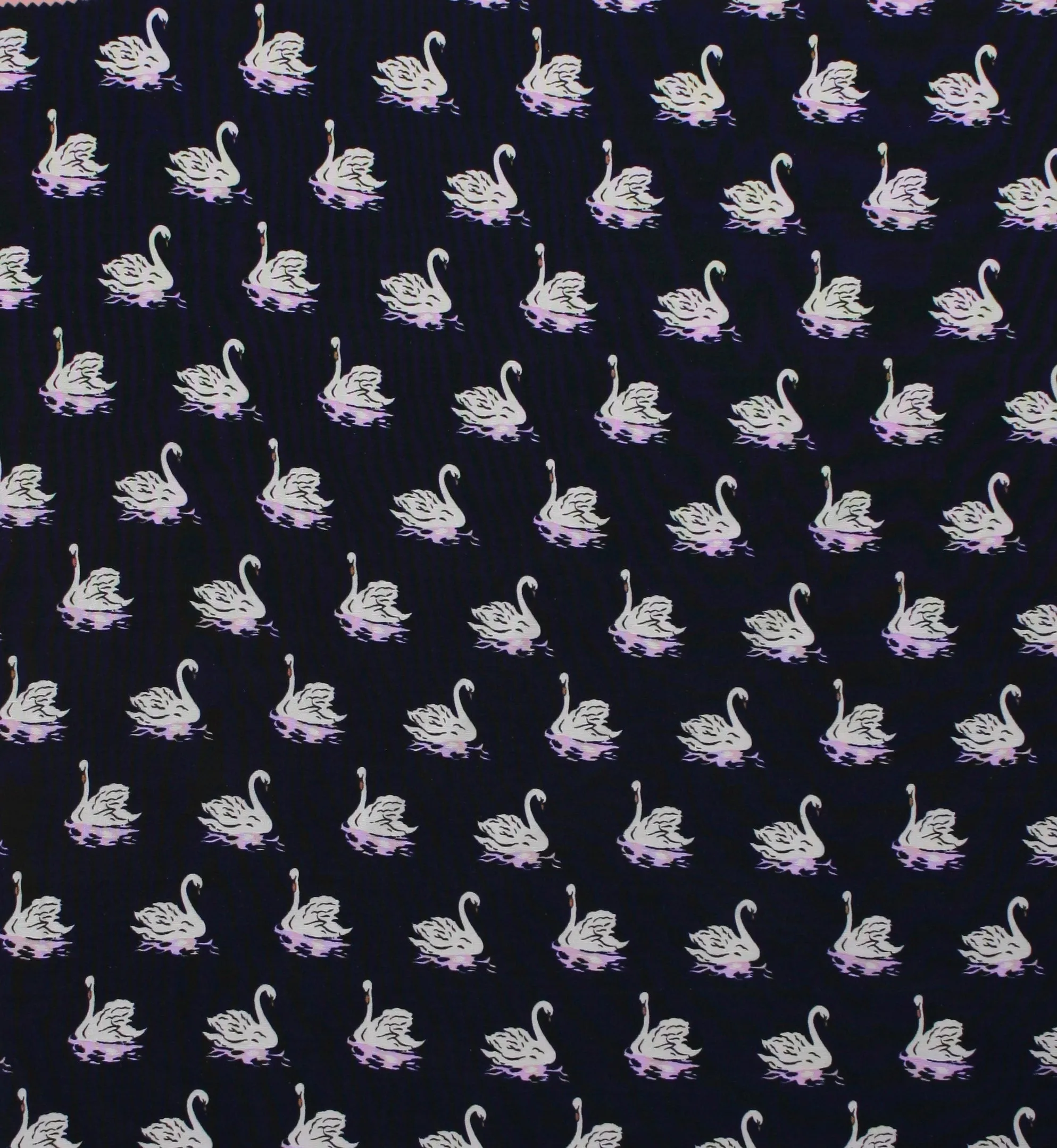 Swanlake - Printed Viscose | Midnight Blue