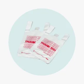 T Shirt Bags Small 14 mic - White