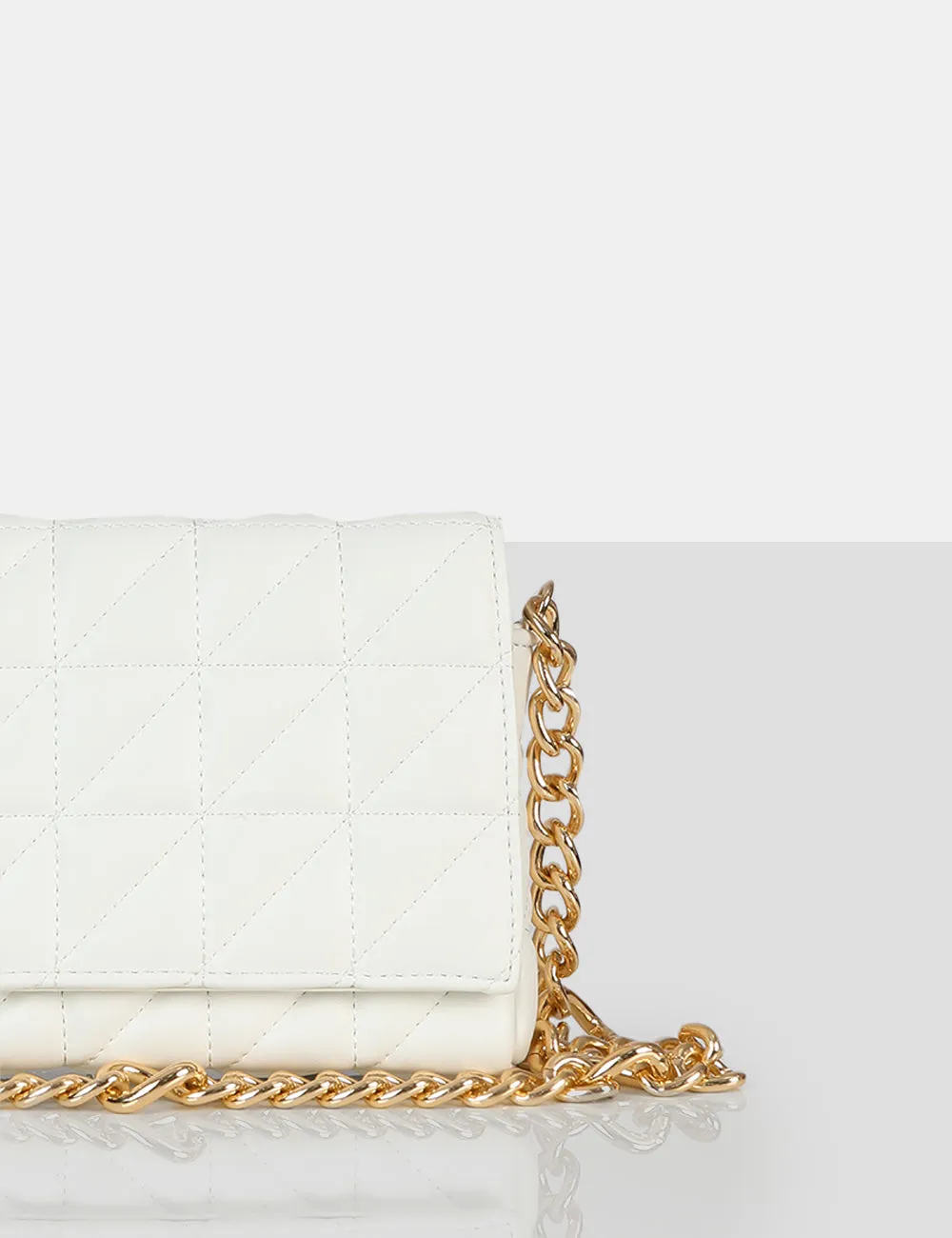 The Kahlo White Gold Chain Shoulder Mini Bag