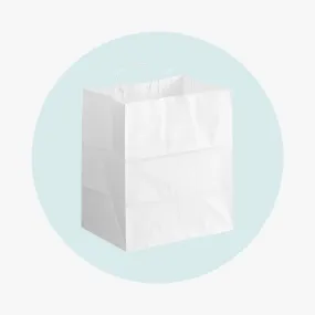 White Shopper Bags With Handle - LARGE